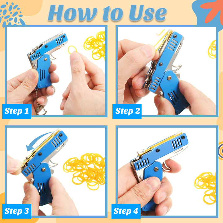 Folding Rubber Band Toy Gun