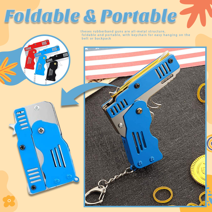 Folding Rubber Band Toy Gun