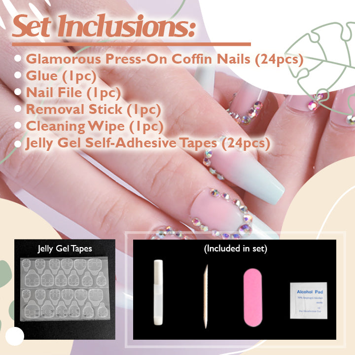 Glamorous Press-On Coffin Nails