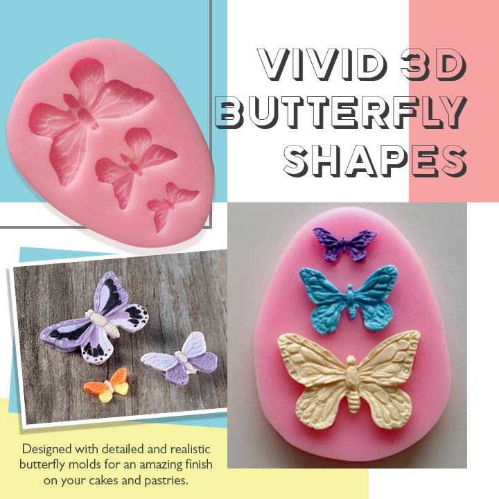 3D Butterfly Silicone Cake Mold