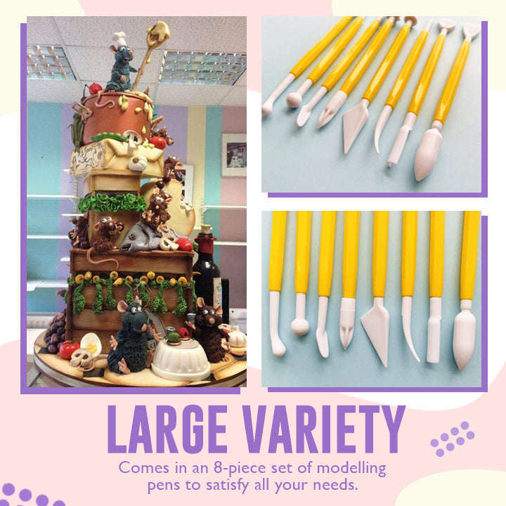 Cake Fondant Decorating Tools (8ps)