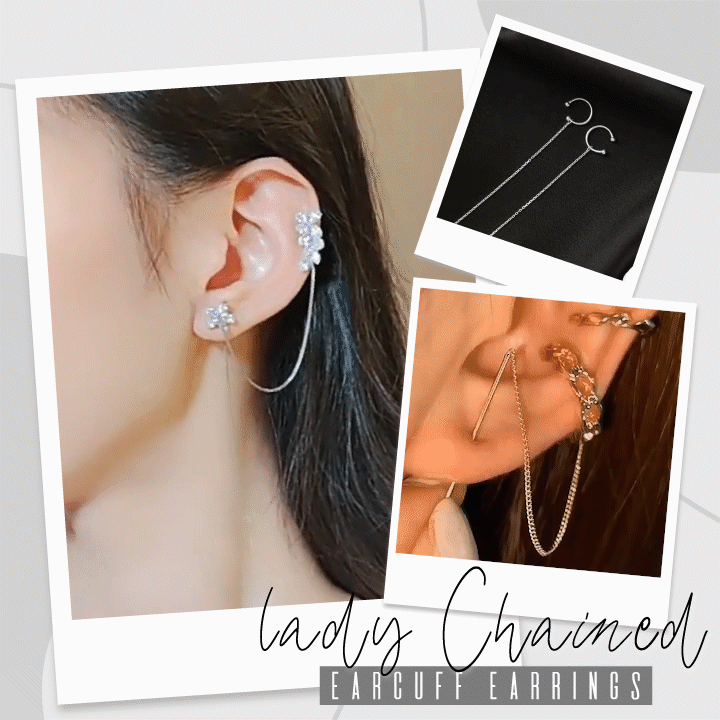 Lady Chained Ear Cuff Earrings