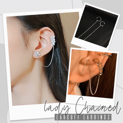 Lady Chained Ear Cuff Earrings