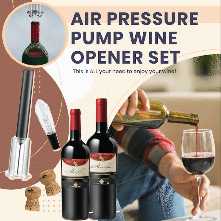 Air Pressure Pump Wine Opener Set