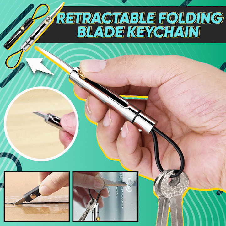 Retractable Folding Blade Keychain
