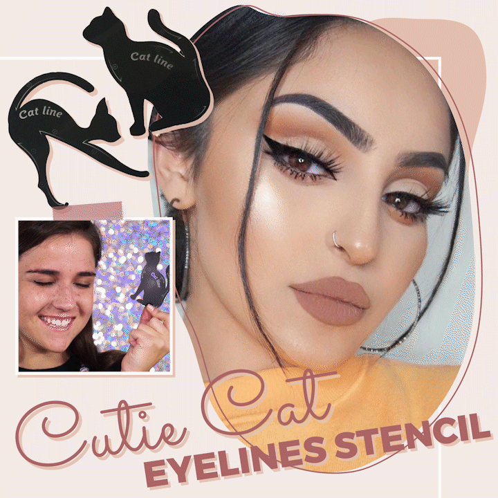 Cutie Cat Eyelines Stencil